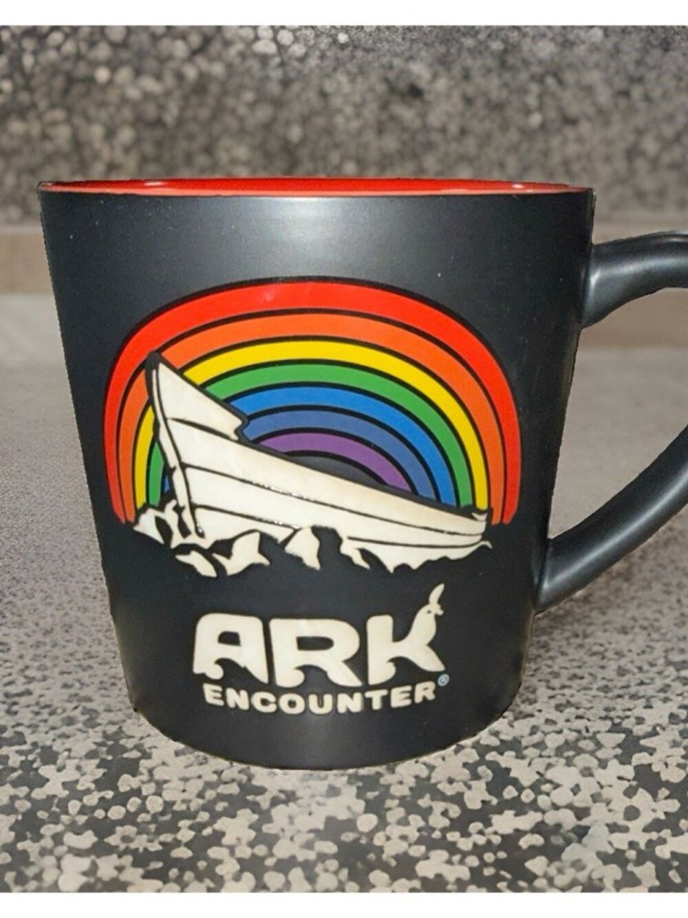 Noah's Ark Encounter Large Coffee Mug Rainbow Covenant Christian-Rare In Black